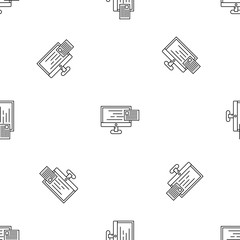 Poster - New web mail pattern seamless vector repeat geometric for any web design