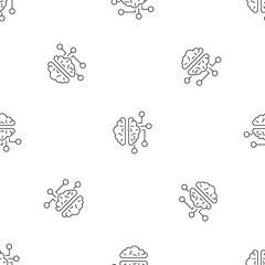 Poster - ai brain pattern seamless vector repeat geometric for any web design