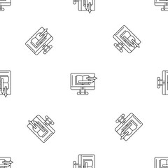 Poster - Web book transfer pattern seamless vector repeat geometric for any web design