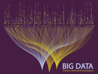 Wall Mural - Big data visualization concept vector.