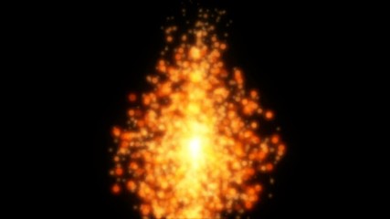 Poster - Particles of fire rise up.Atmospheric particle billow dust elements.