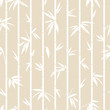 Seamless Pattern White Bamboo Beige Background