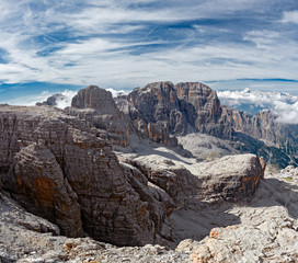 Wall Mural - mountaineers equipped face the 