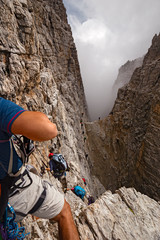 Wall Mural - mountaineers equipped face the 
