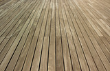 Fototapeta Desenie - wooden parquet perspective lines in side ways shot background texture, copy space