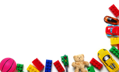 Canvas Print - Toys on a white