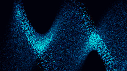 Poster - Abstract background of data flow. Network concept with spray. Futuristic technology element. 3D rendering.