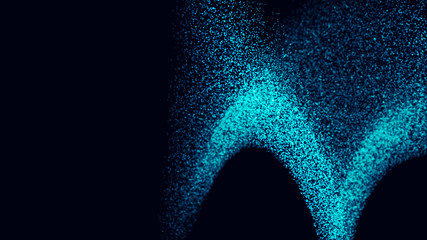 Poster - Abstract background of data flow. Network concept with spray. Futuristic technology element. 3D rendering.