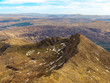 Snowdondian Valleys seen from the top of Mount Snowdon