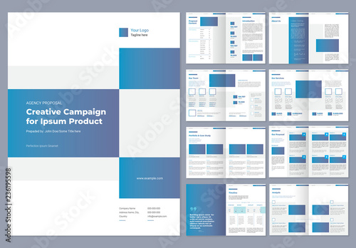Proposal Layout with Blue Gradient Accents. Buy this stock ...