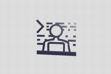 Illustration of Programmer on transparent background