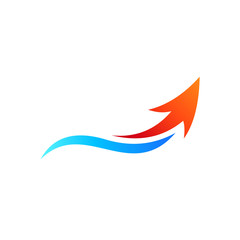 Arrow and Wave Logo Template