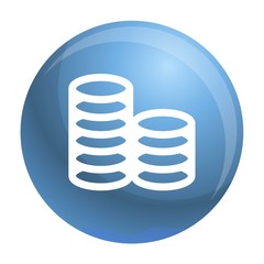 Poster - Coin stack icon. Simple illustration of coin stack vector icon for web design isolated on white background