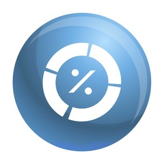 Poster - Percent pie chart icon. Simple illustration of percent pie chart vector icon for web design isolated on white background