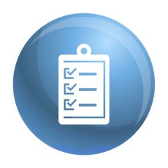 Poster - Checklist icon. Simple illustration of checklist vector icon for web design isolated on white background