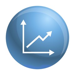 Poster - Finance graph icon. Simple illustration of finance graph vector icon for web design isolated on white background