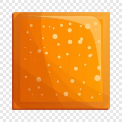 Poster - Square biscuit icon. Cartoon of square biscuit vector icon for web design  