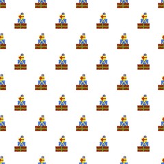 Poster - Colorful gift box stack pattern seamless vector repeat for any web design