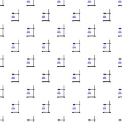 Poster - Test tube on stand pattern seamless vector repeat for any web design