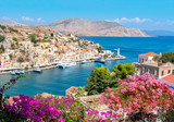 Fototapeta  - Symi town cityscape, Dodecanese islands, Greece