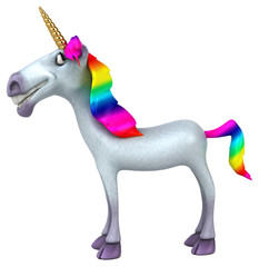  Fun unicorn - 3D Illustration