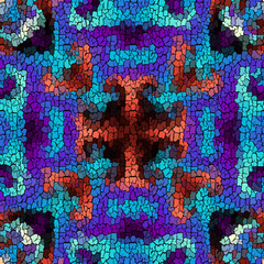 Aufkleber - Seamless grunge abstract square pattern. Paint grunge cracks.