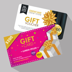 Poster - gifts voucher card with special promo