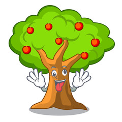 Wall Mural - Crazy apple tree in agriculture the cartoon