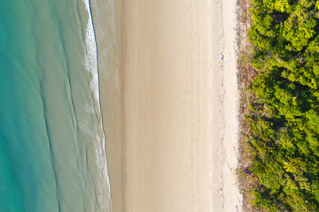 Wall Mural - Far north Queensland aerial view of Noah Beach located in the Daintree Region where the rainforest meets the ocean