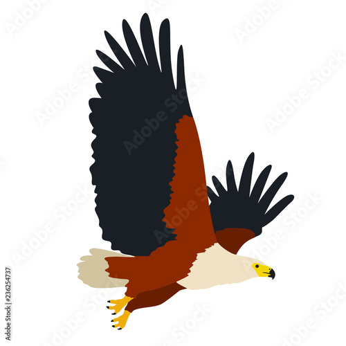 Un Aigle Royale En Plein Vol Embleme Des Etats Unis D Amerique Facon Logo Stock Vector Adobe Stock