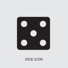 Canvas Print - Dice icon. filled Dice icon from casino collection. Use for web, mobile, infographics and UI/UX elements. Trendy Dice icon.