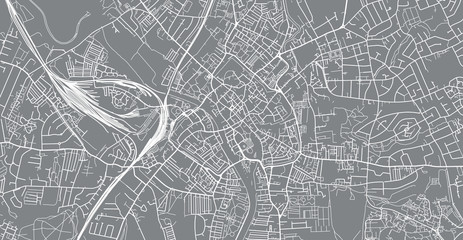 Wall Mural - Urban vector city map of York, England