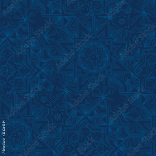 Abstract geometric snowflak...