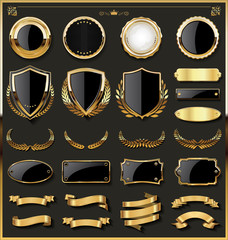 Wall Mural - luxury gold badge and labels design elements collection