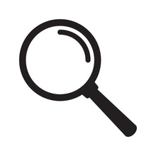 Search Icon. Magnifying Glass Icon, Vector Magnifier Or Loupe Sign.