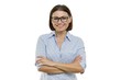 © Valerii Honcharuk - Positive mature woman on white isolated background. Confident female smiling arms crossed, businesswomen, specialist, expert