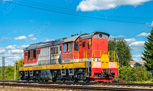 Obraz Dibond Shunter na stacji Konyshevka w Rosji