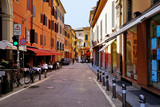 Fototapeta  - A quiet street in the City of Bologna, Italy.