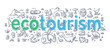 Ecotourism Word Doodle Concept