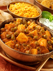 Poster - INDIAN MATAR PANEER CURRIED PEAS AND CHEESE