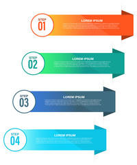 Poster - infographic template for business, education, web design, banners, brochures, timeline with 4 steps,