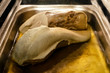 beef tongue cooked in the oven, shallow depth of field