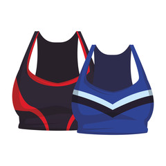 Poster - Two female sport tops clothes