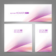 Set of Colorful vector banners or business card with abstract lines. Vector illustration