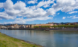Fototapeta Na drzwi - Ebro river and Suda Castle in Tortosa, Spain