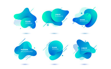 Wall Mural - dynamical colored graphic elements. gradient abstract banners with flowing liquid shapes. template f