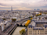 Fototapeta Sypialnia - View of Paris from Notre Dame Tower