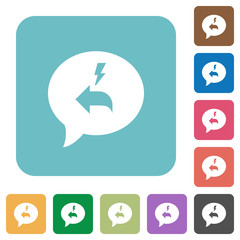 Sticker - Quick reply message rounded square flat icons