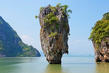 Striking Rock Formation On Khao Phing Kan Island, Thailand