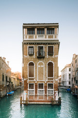 Wall Mural - Venice, Italy - Historic building overlooking the lagoon canals.